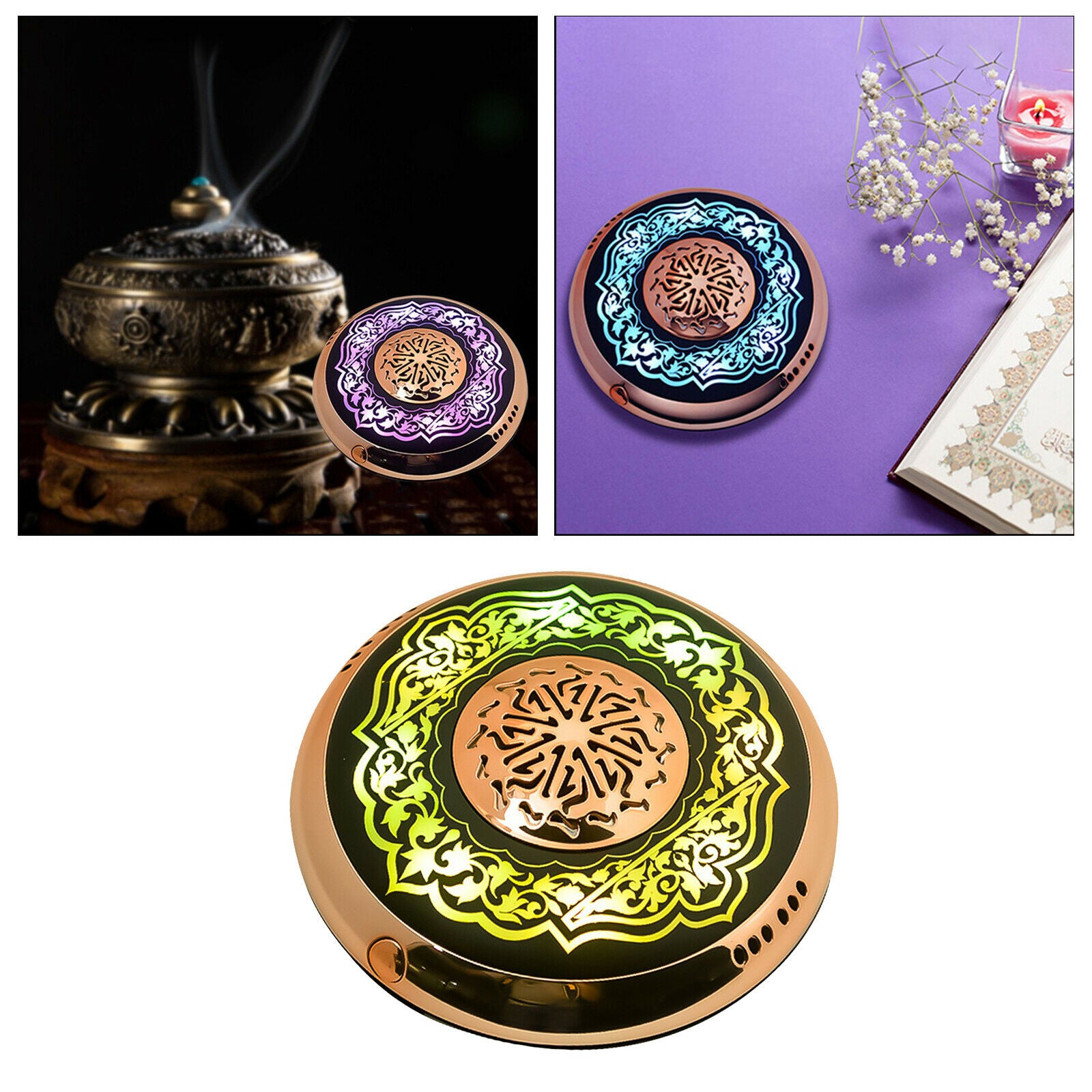 Portable Bluetooth Quran Speaker Aromatherapy Table Bedside Lamp with Remote