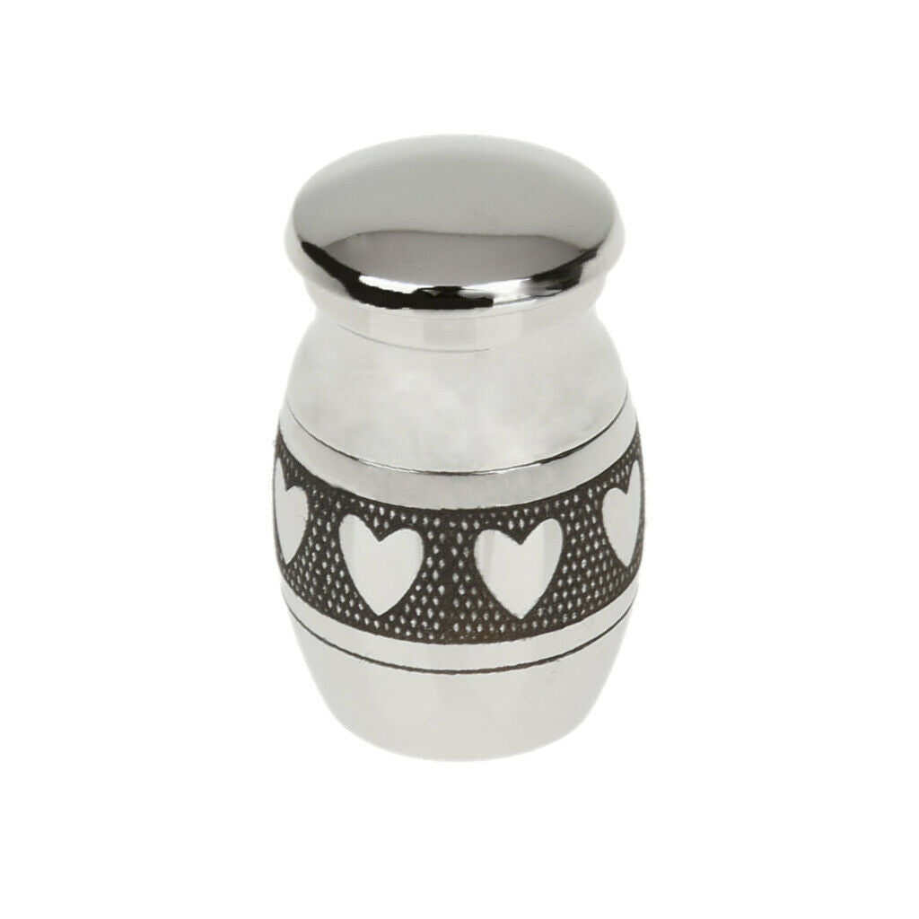 2Pcs Mini Cremation Urn Pet Ash Holder Jar Memorial Charms Jewelry Waterproof