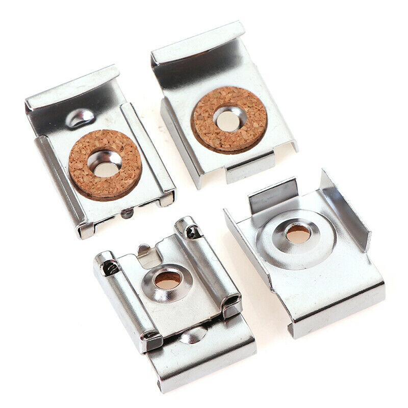 4PCS/Set Easy Install Square Bathroom Durable Mirror Clips Adjustable Bed.l8
