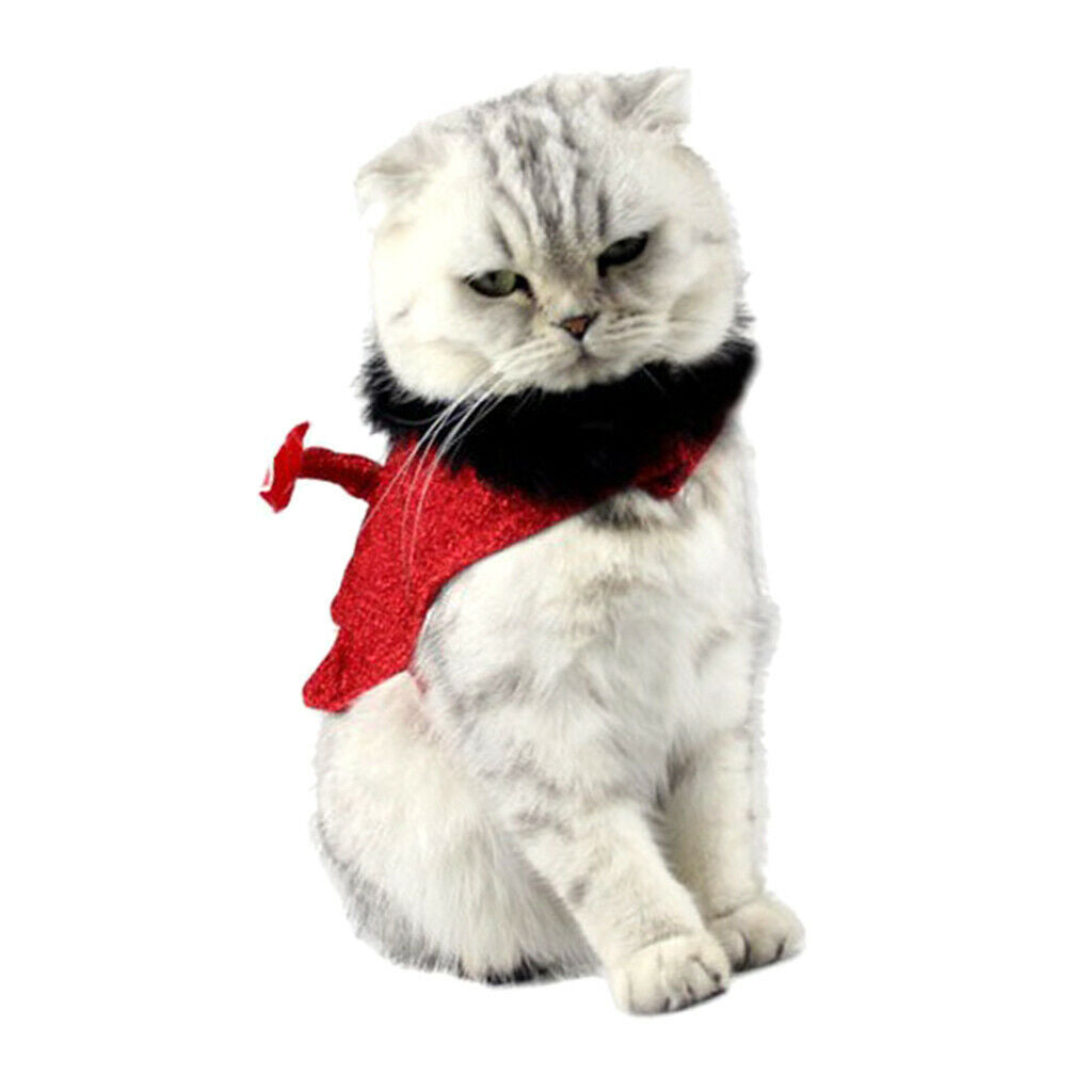 Pet Clothes Halloween Little Devil Tail Cloak for Cats Small Medium Dogs S