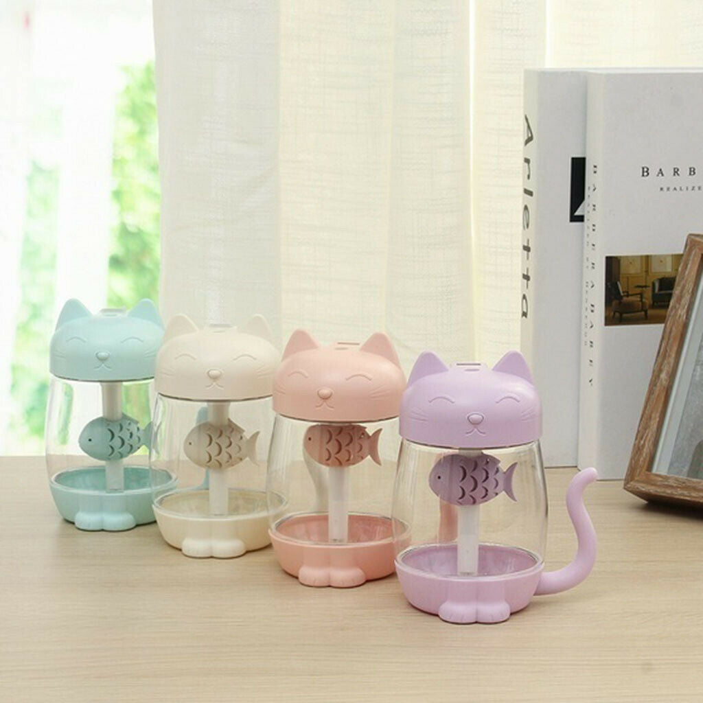 4 Piece Cat Humidifier Fan for Office Desk Beauty Salon Desktop Decoration