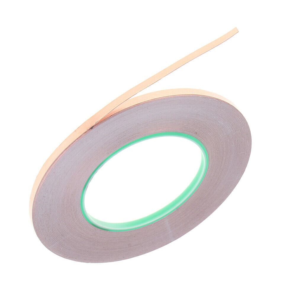 50m Copper Foil Tape w/ Double Conductive Adhesive for EMI Guitar Craft 5mm