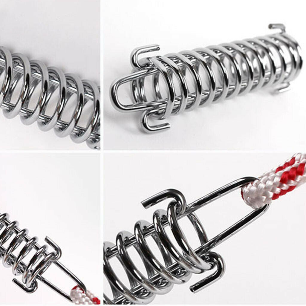 5pcs Strong Durable Stainless Steel Outdoor Tent Rope Tightening Spring Tool