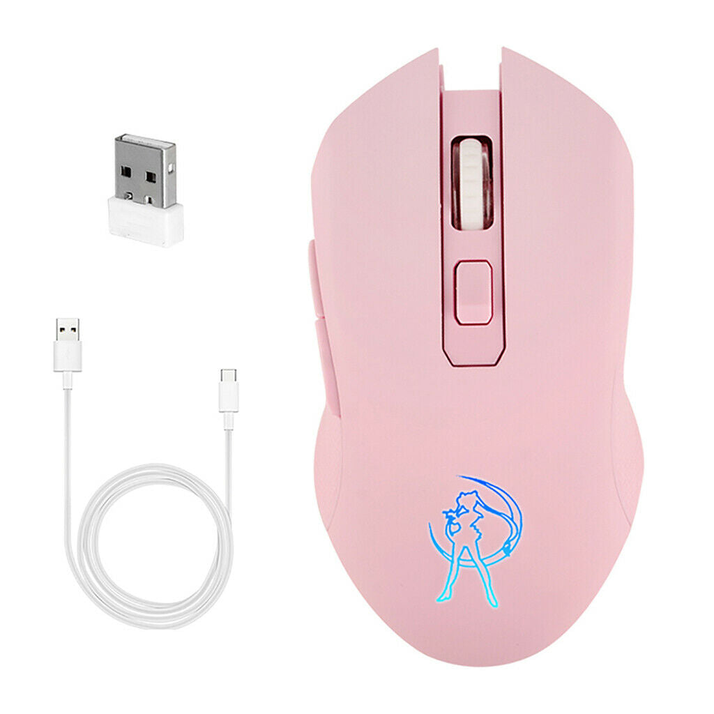 Wireless USB Optical Gaming Mouse Rechargeable with Backlit PC Laptop Mice