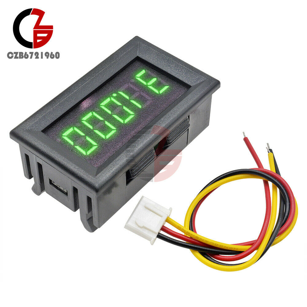 3wire 5 Digit 0.36" DC 0-33.000V Green LED Digital Voltmeter Voltage Meter Panel