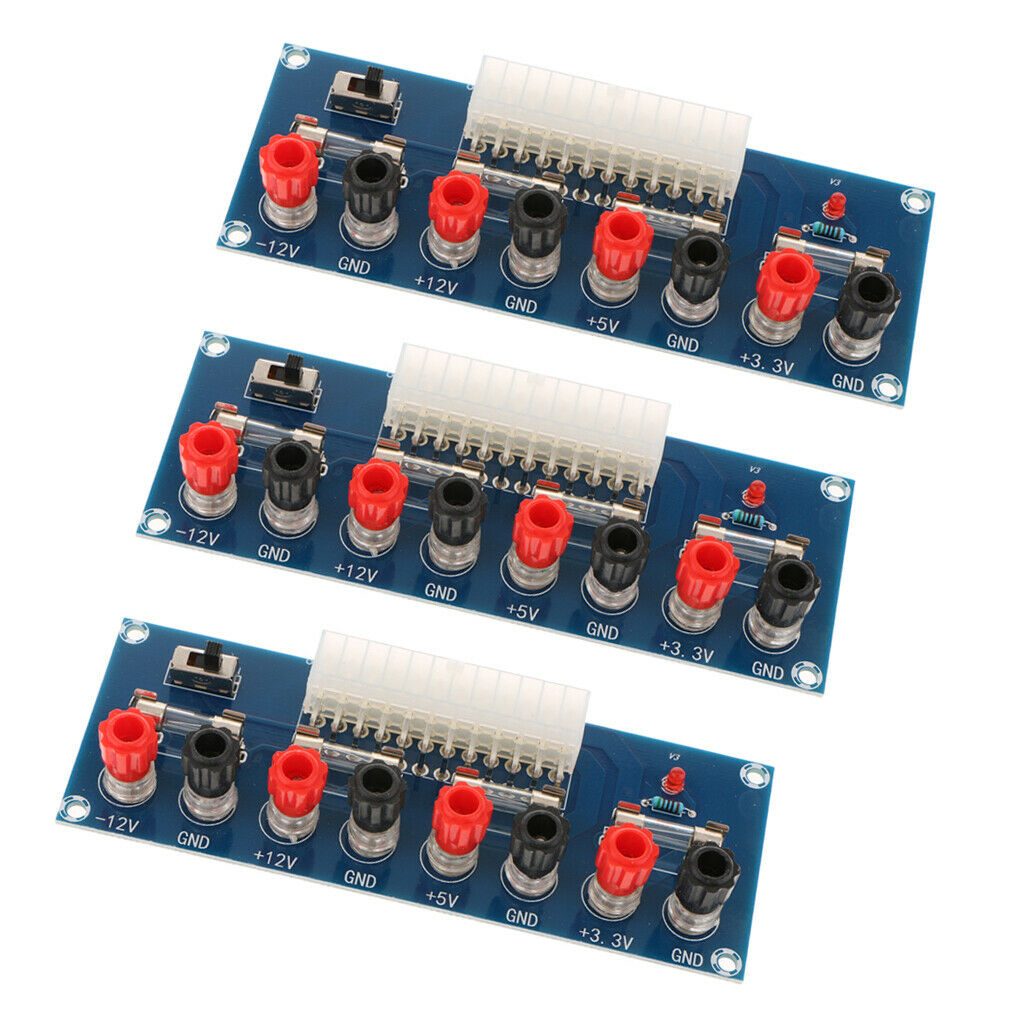 3Pcs 24-Pin XH-M229 ATX Benchtop Power Board Power Supply Modules Breakout