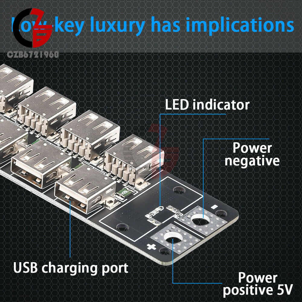 24-port USB Charger Mobile Game Studio Centralized Power Supply Plugboard 240W