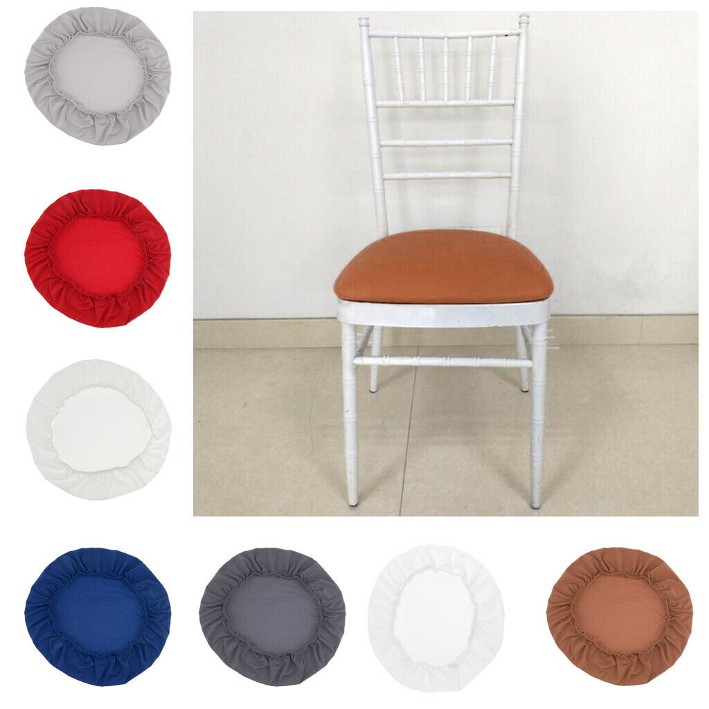 6Pcs White Anti-Dust Chair Seat Cover Wedding Dining Room Chair Protectors Give