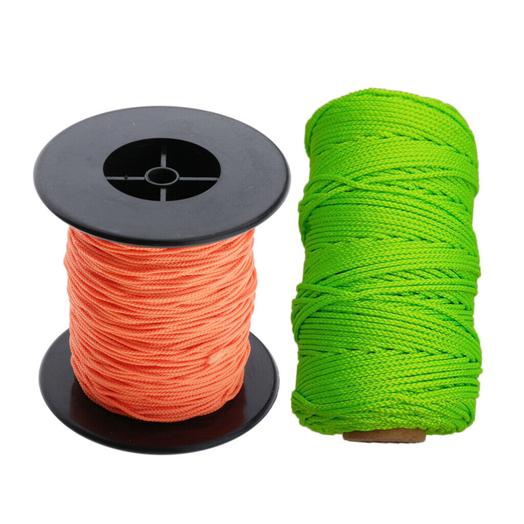Set of 2 High Visibility Scuba Diving Reel Line 83m/289ft Orange+Yellow