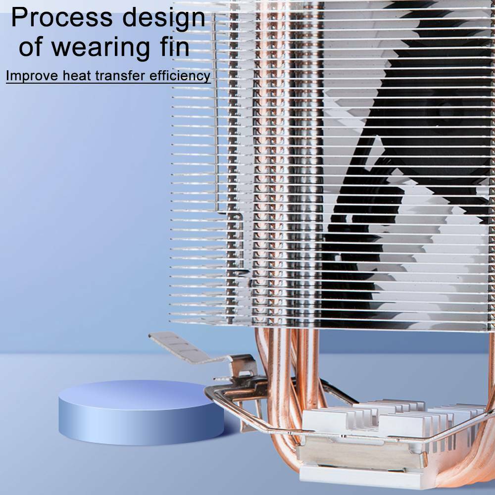 4 Heat Pipe LED Radiator CPU Cooler Heatsink For Intel Socket LGA 115X/775/AMD!