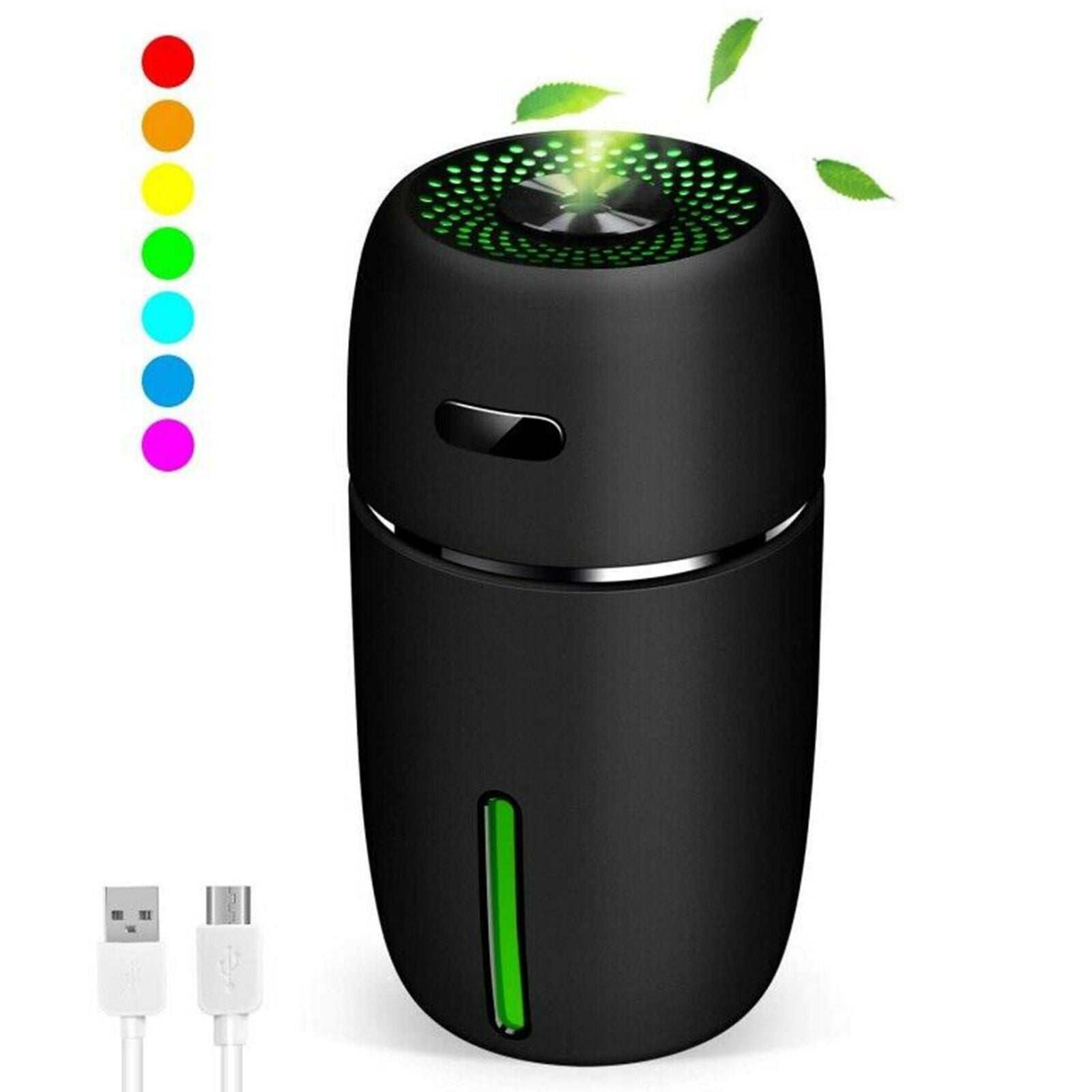 Mini USB Air Humidifier Aroma Diffuser Car Essential Oil Air Purifier with LED
