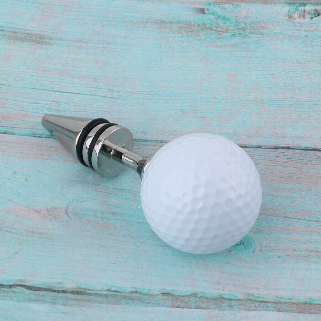 Golf Ball Style Wine Bottle Stopper Liquor Bottle Sealer Rose Golden