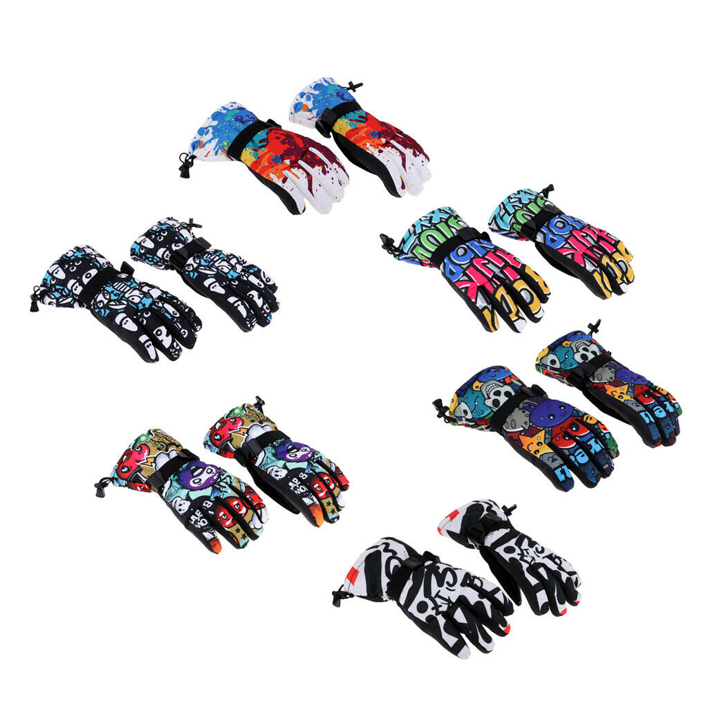 Winter Warmest Waterproof Gloves for Skiing Snowboarding Skating Type 1 - M