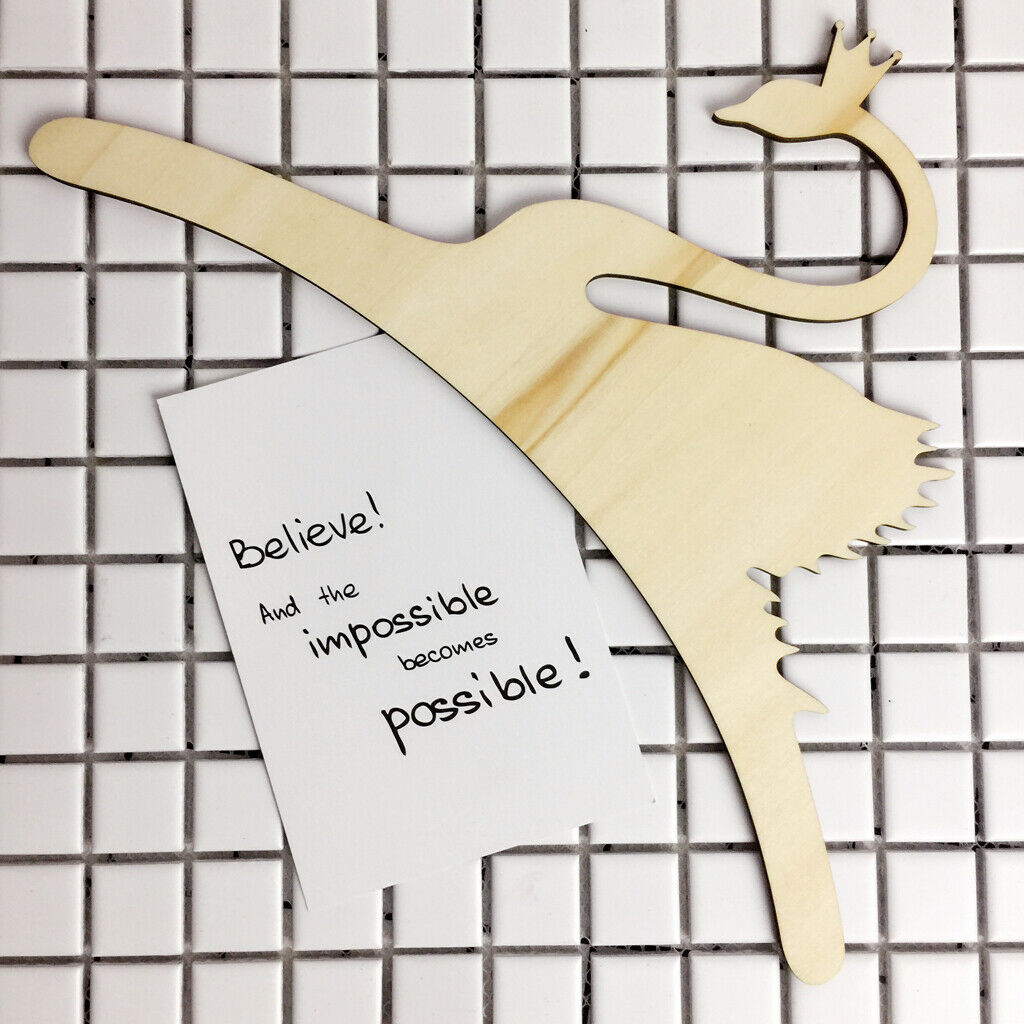 1Pc Cute Swan Shape Kids Room Wooden Coat Clothes Hooks Hangers Natural Wood