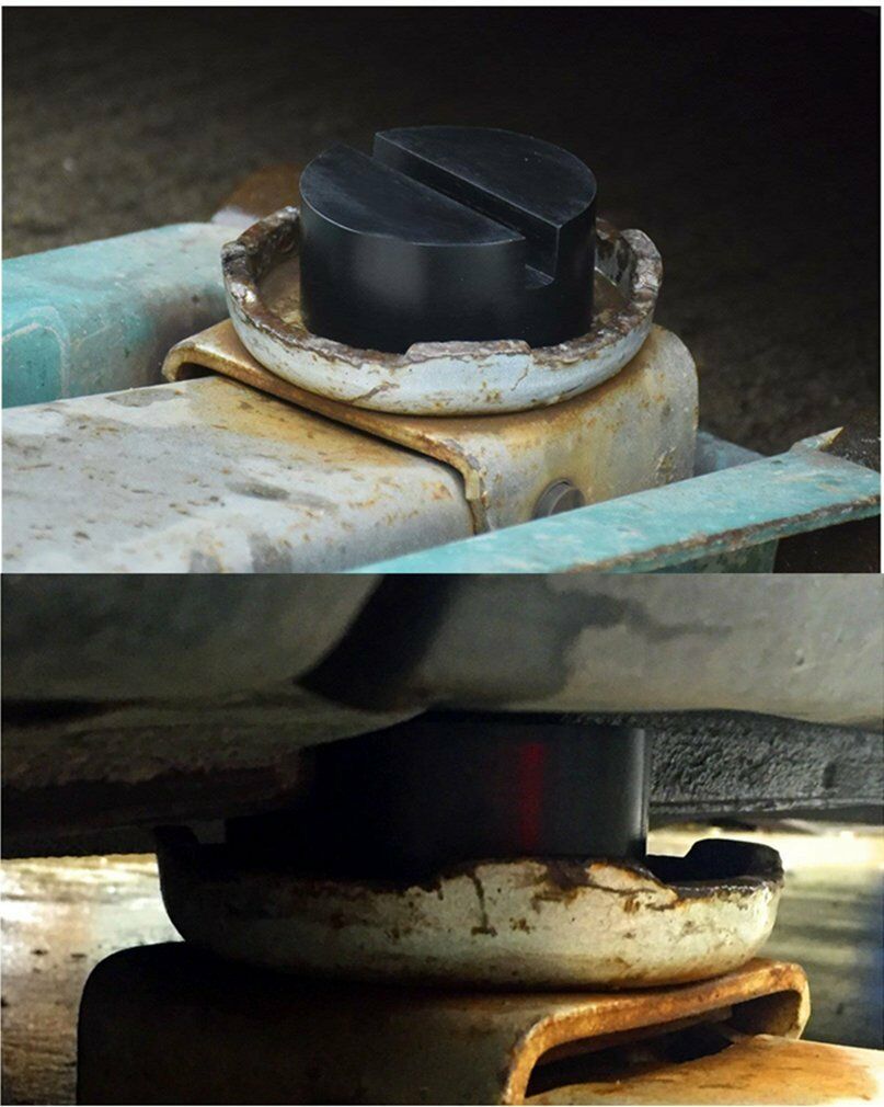 2x Universal Floor Jack Disk Pad Adapter for Pinch Weld Side Rail Stand Jack Pad