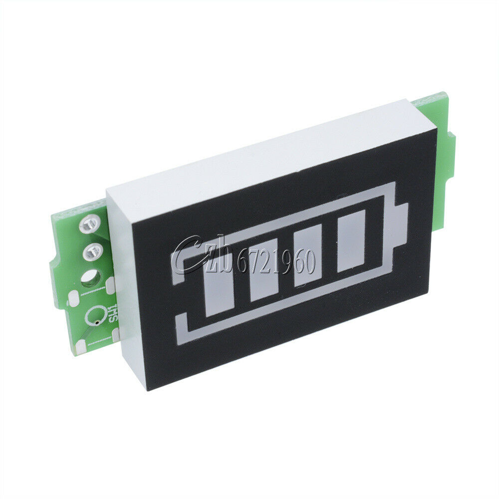 16.8V 4S Lithium Battery Capacity Indicator Module Blue Display Power Tester
