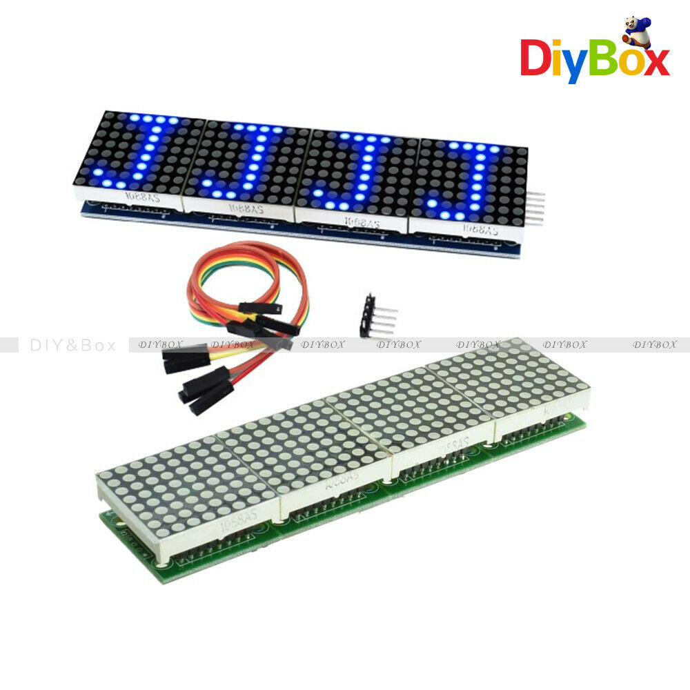 MAX7219 4 in 1 Display LED Blue Dot led Matrix MCU Control Module for Arduino