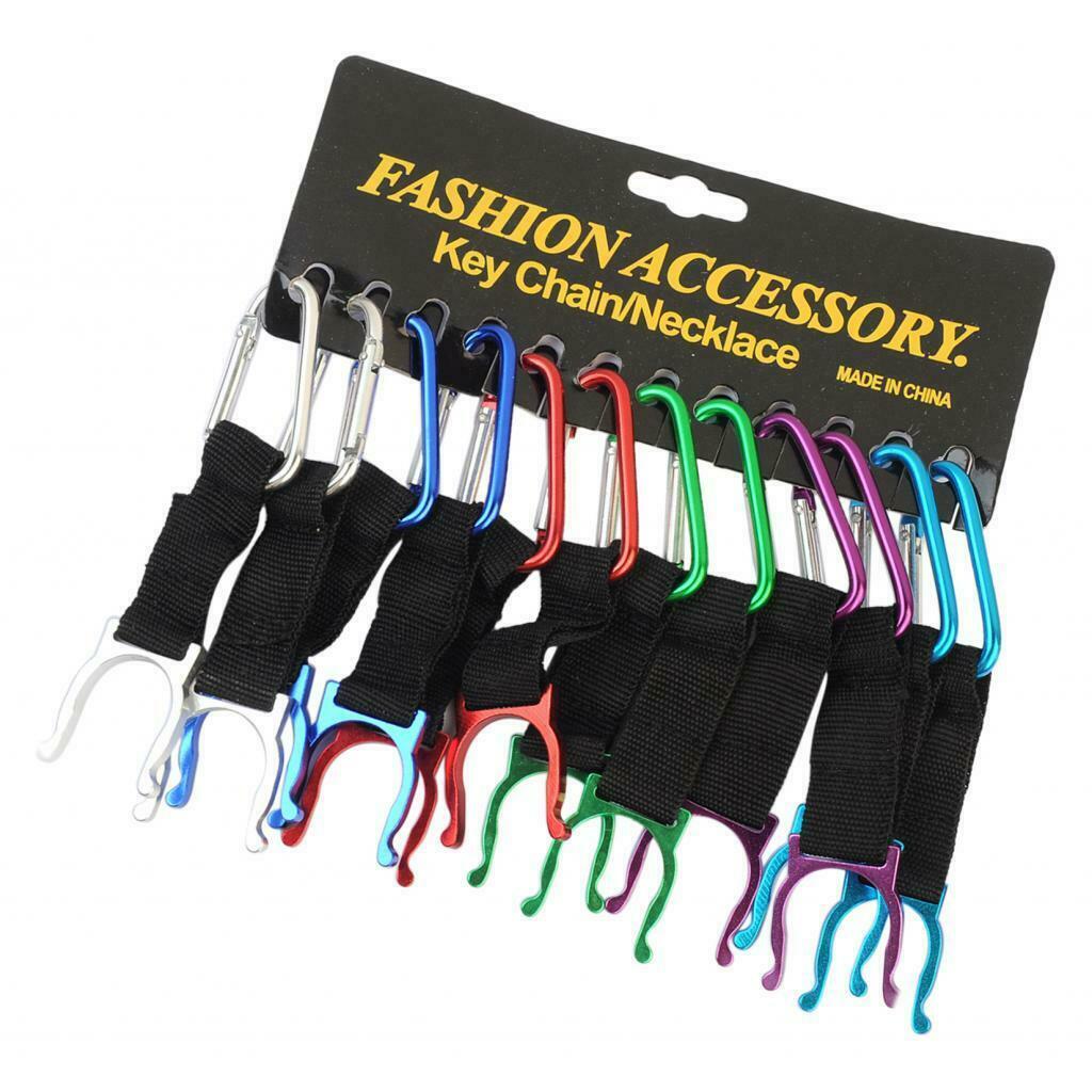 12pcs Water Bottle Clip Carabiner Carrier Hanger For Camping Hiking Backpack