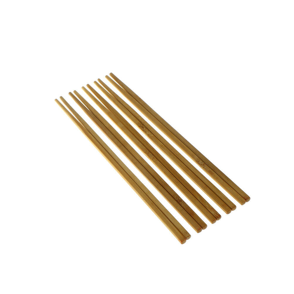 5pairs Reusable Natural Wavy Wood Chopsticks Chinese Chop Sticks Food Stic DEAU