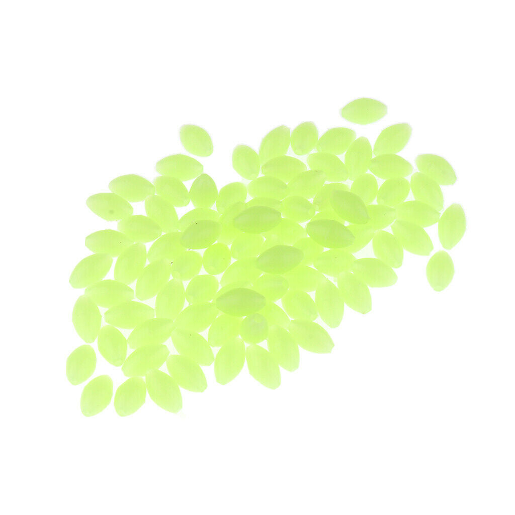 100Pcs Fishing Beads Round Luminous Rig Beads Sea Fishing Floating Tackle