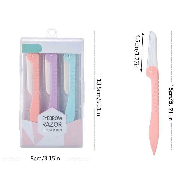 3pcs eyebrow razor shaper for cutting and precisely shaping facial hair trimmer