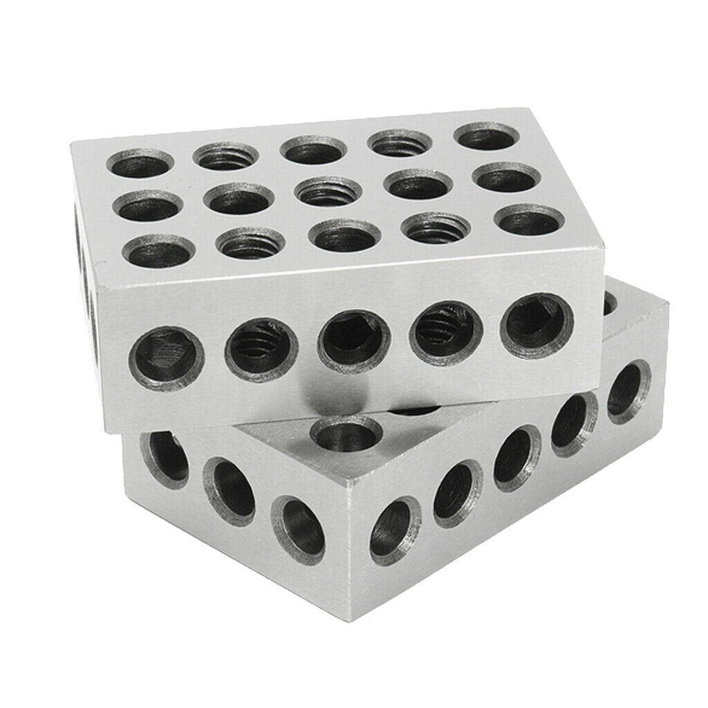 Pair Ultra Precision 1-2-3 123 Blocks Set 23 Holes 0.0001" Mill Milling