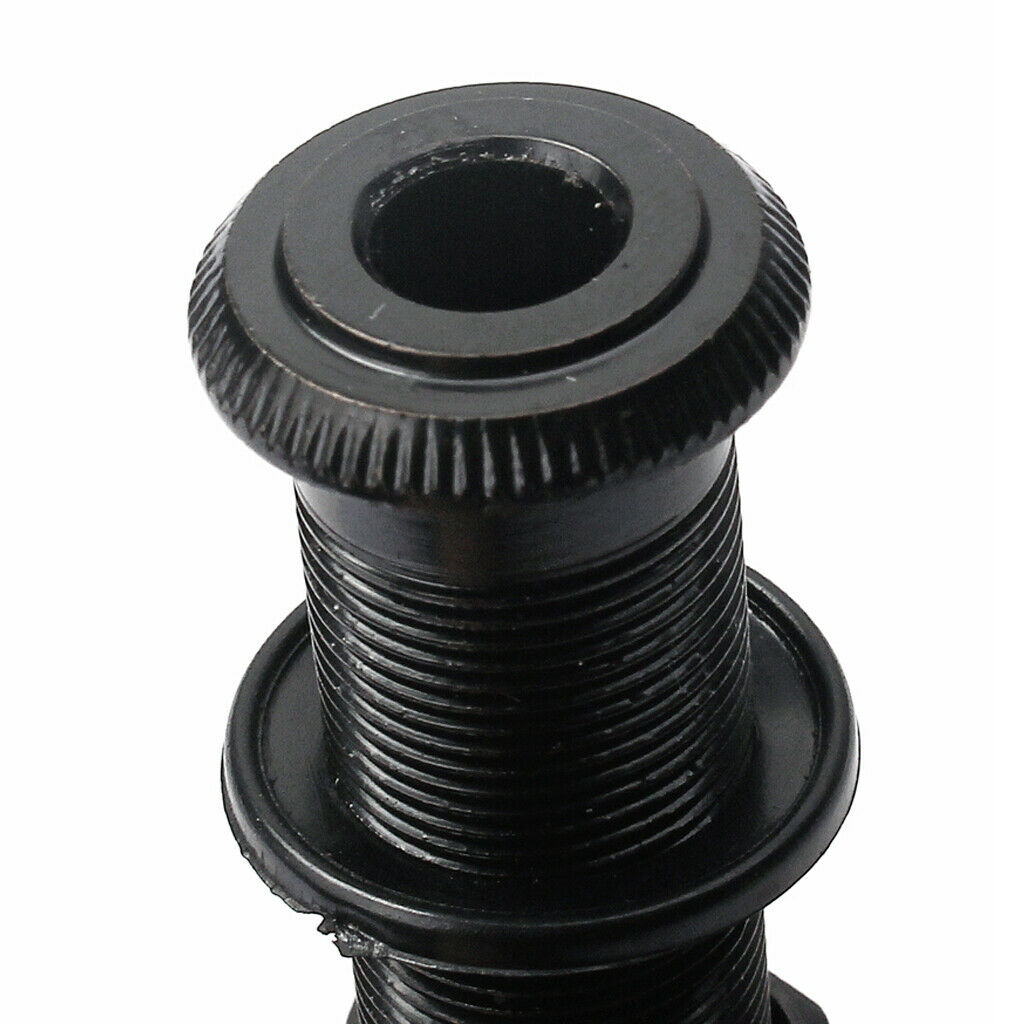 Cylinder Flush-mounted Stereo Output Socket for Bass Guitar Black Metal Parts A.