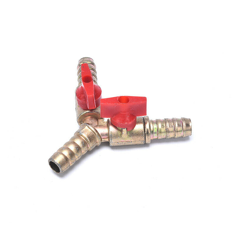 Clamp Fitting Fuel Water Oil Gas 3/8" 10mm Brass Y 3-Way Shut Off Ball Valve