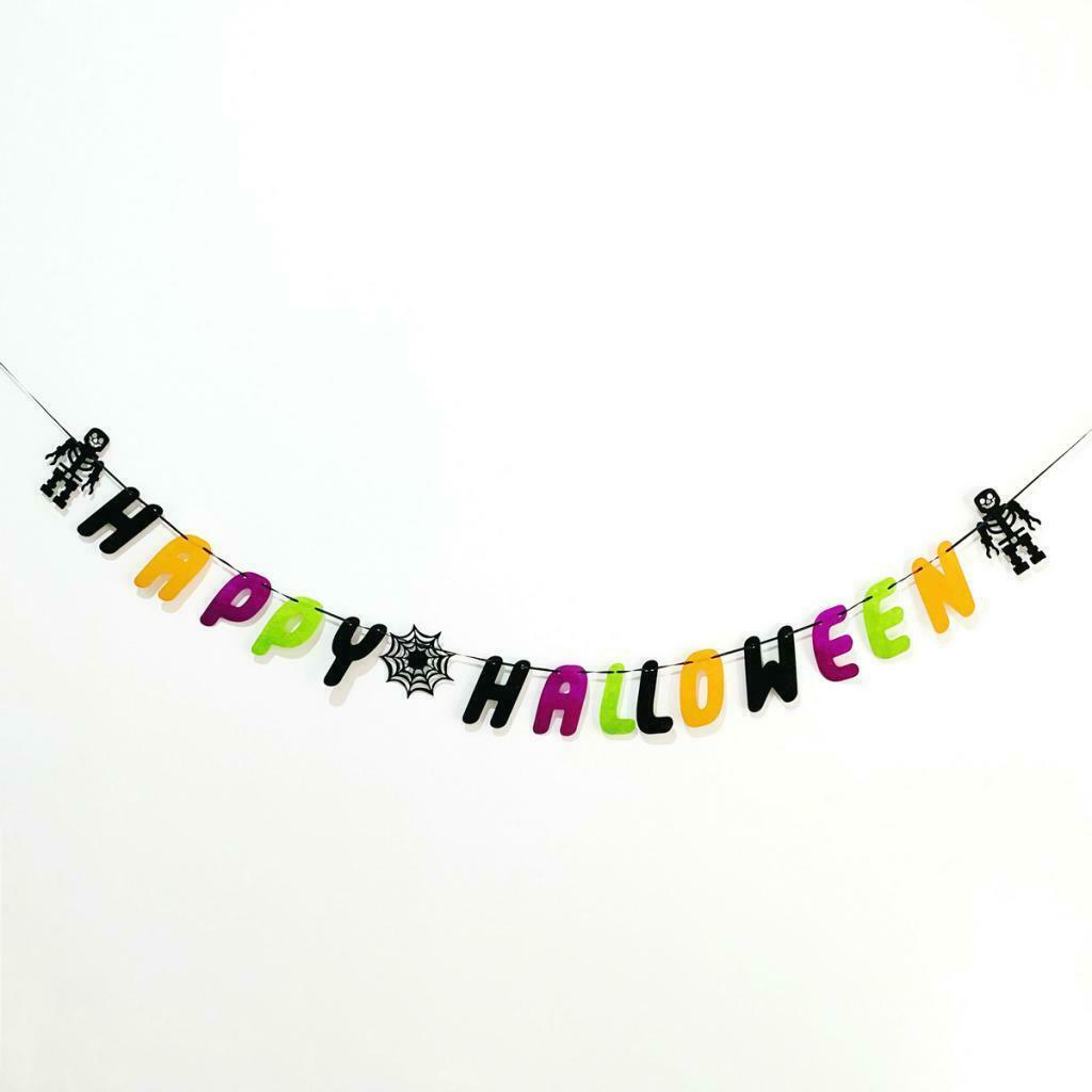 Skeleton Letters Halloween Banner Hanging Ornaments Photo Props Supplies