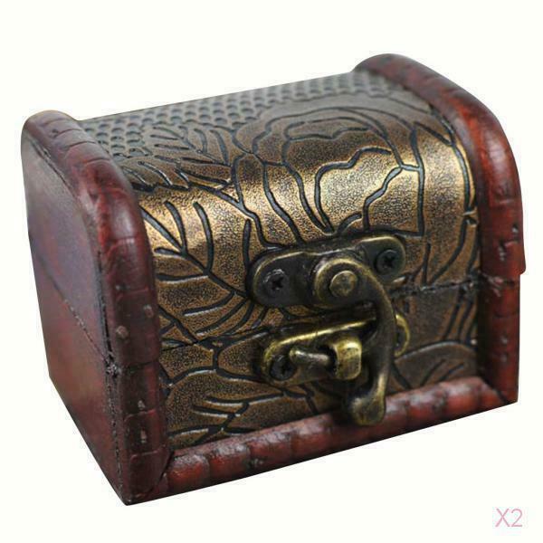 Retro Wooden Case Jewelry Gift Box Container