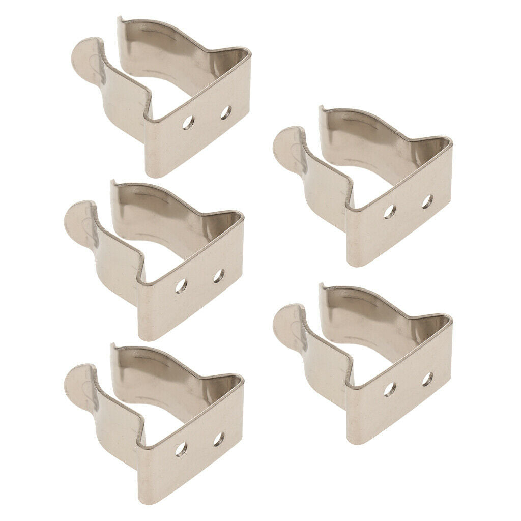 5pcs New 304 Stainless Steel Marine Boat Sailing Hook Holding Clips Bracket