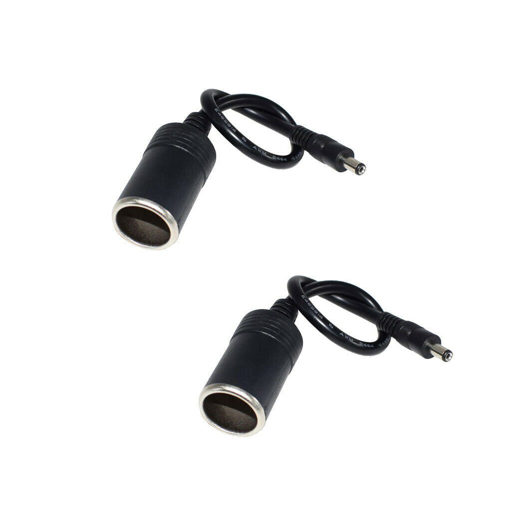 2x DC 5.5mm cigarette lighter adapter for 12V car battery booster mini