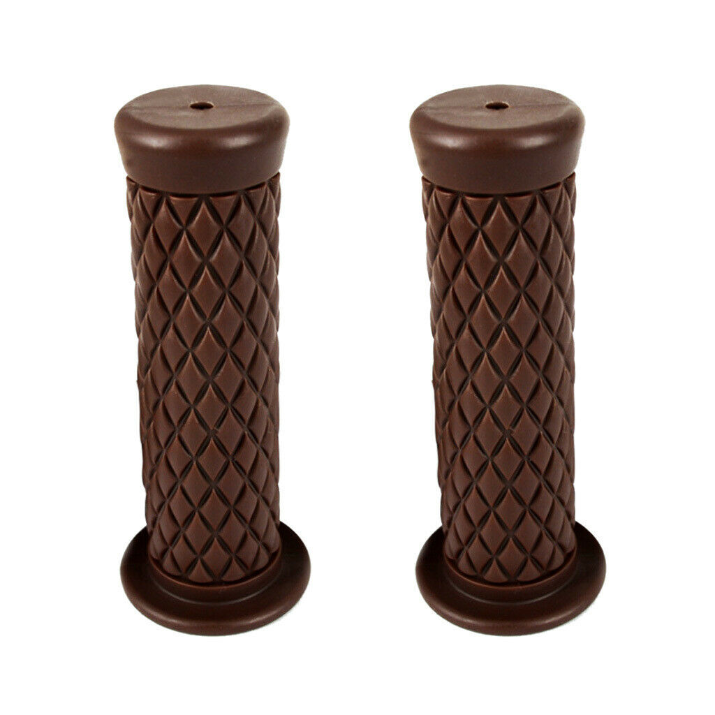Motorcycle Handlebar Handle Motorcycle Accessory 2x Pair Brown Dark Gray