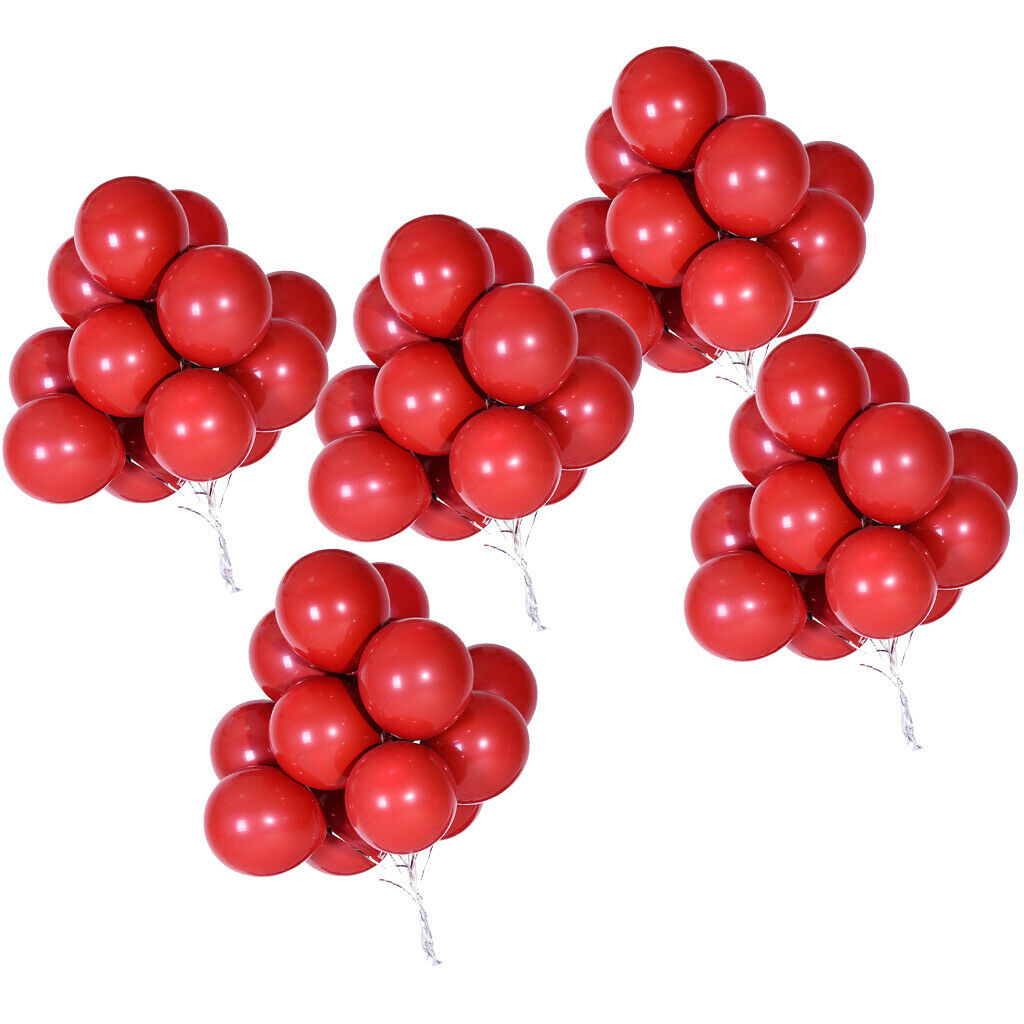 50 Pieces Romantic Latex Balloon Photo Props Wedding Birthday Red Decor