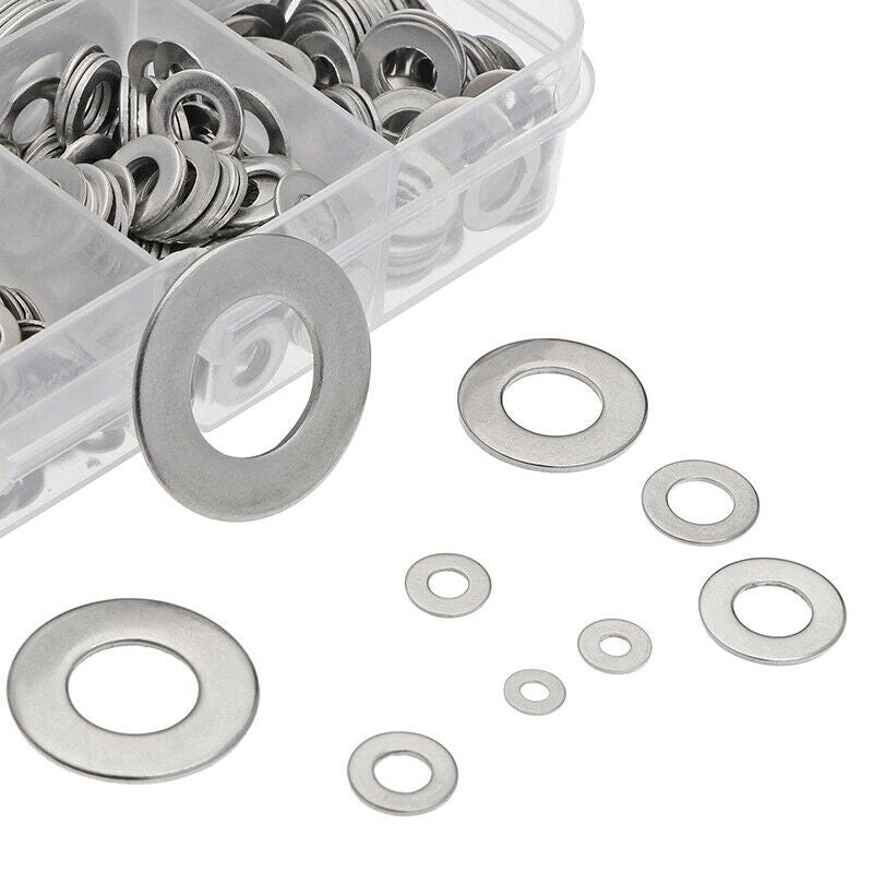 Flat Washer Stainless Steel Washers Assortment Set Value Kit,684 Pieces M2-M12