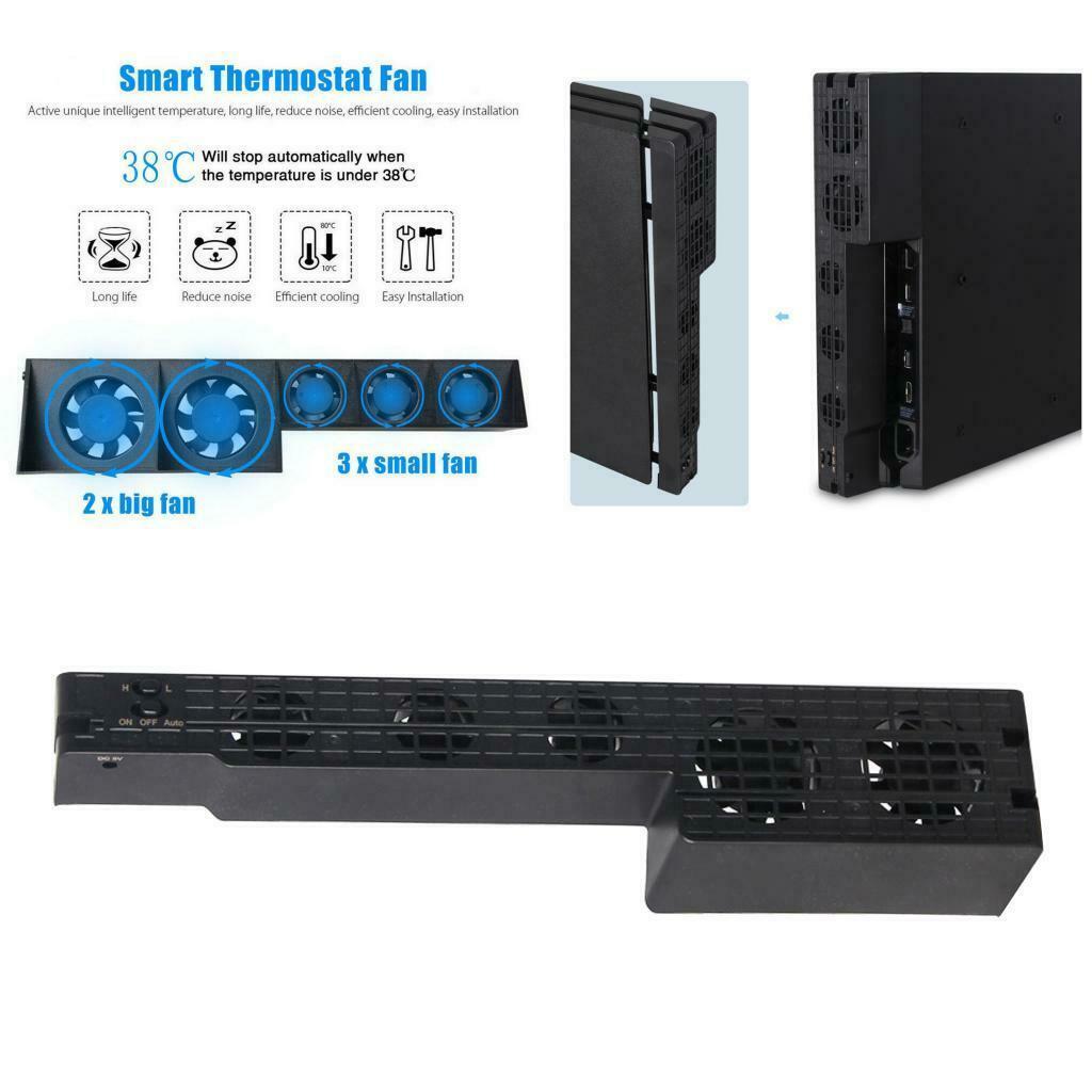 External Super Cooling Fan - Turbo Cooler Black for   4 Pro