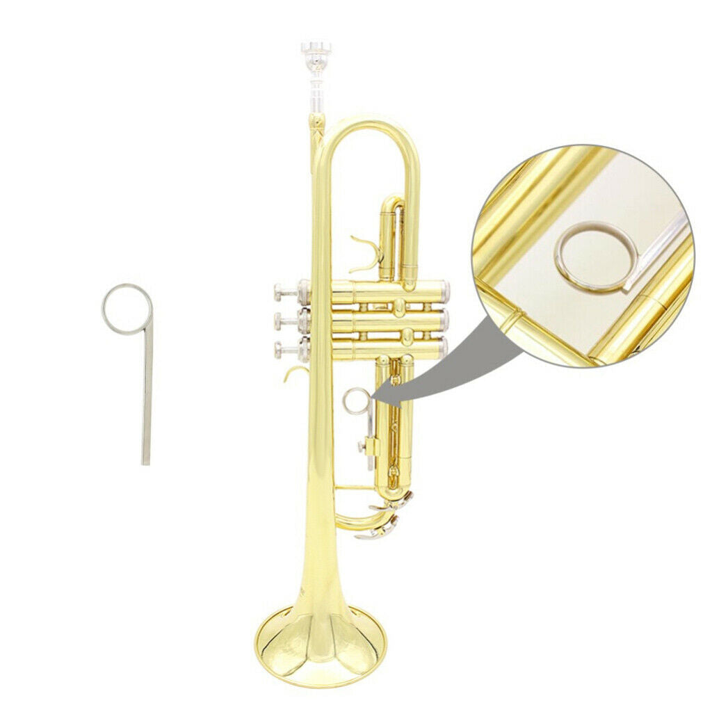 10 Pieces Alloy Valve Slide Finger Rings for Trumpet Cornet Accessory