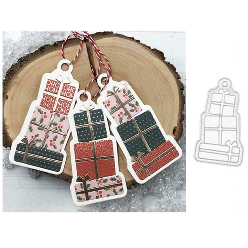 Metal Cutting Dies Stencil Christmas Presents Shape Combination Embossing Dies