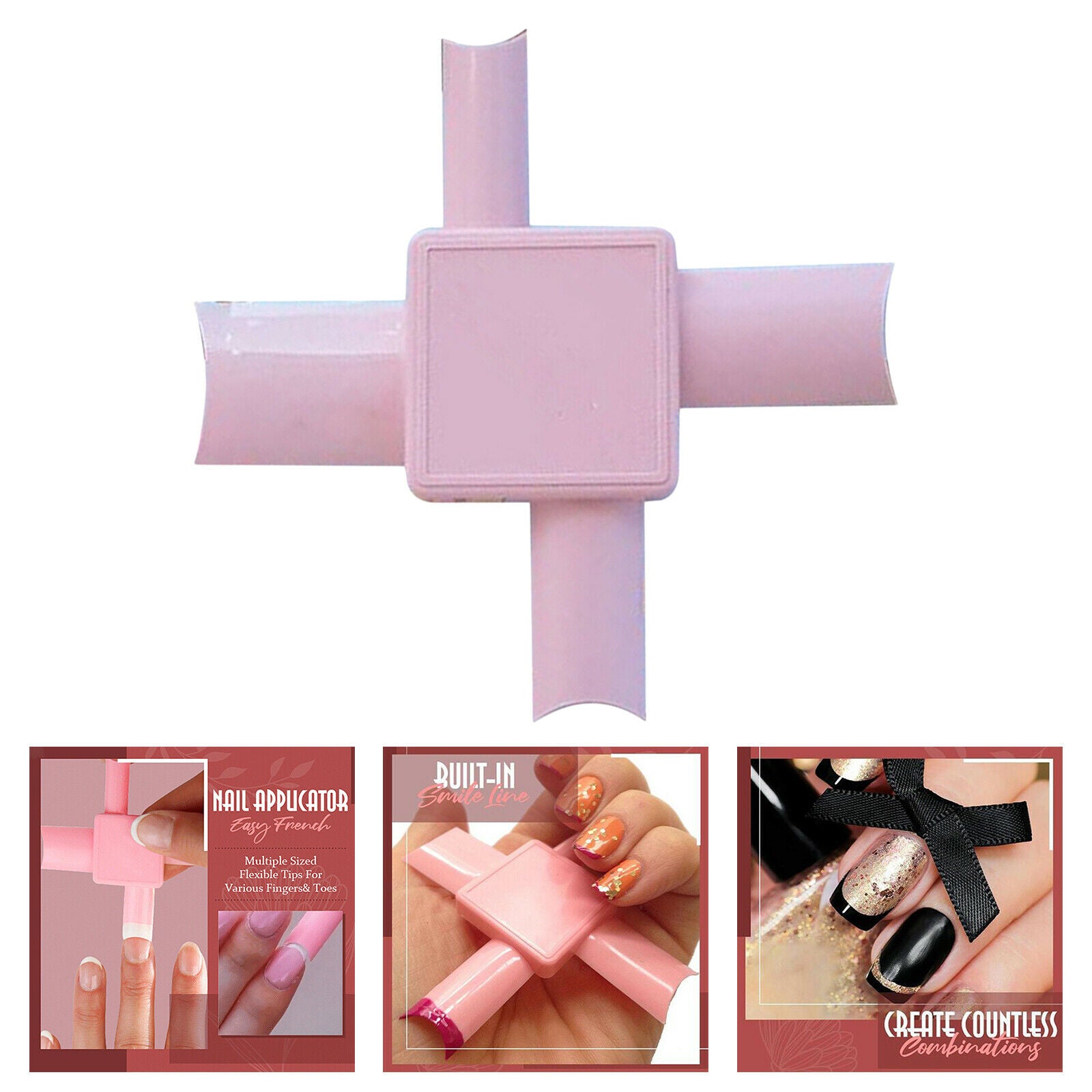Easy French Nail Applicator Smile Line Fingers Manicure for Woman Girls