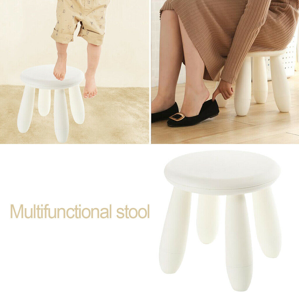 Plastic Kids Round Assembling Chair School Kids Baby Chair Stool White