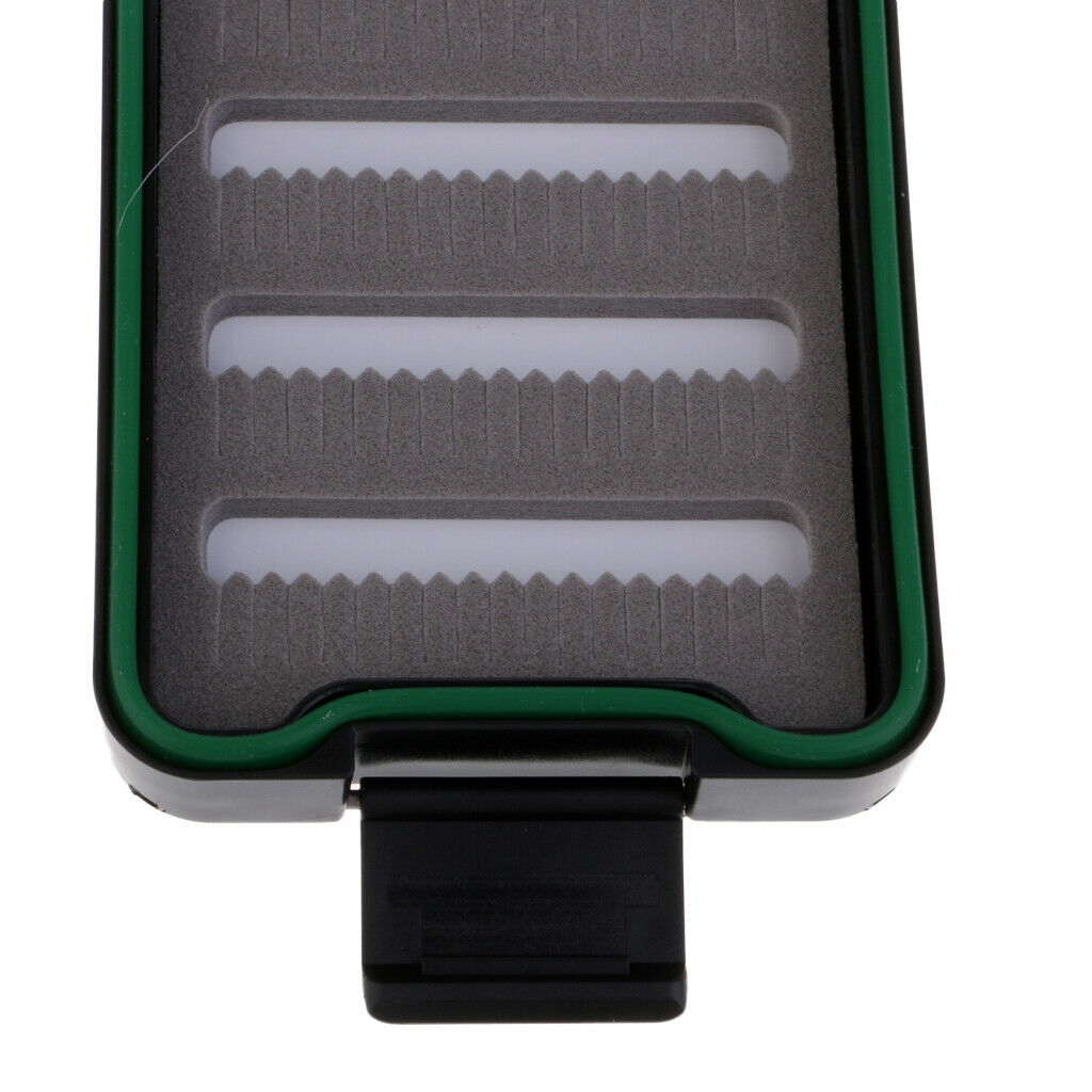 ABS Plastic Fly Box Fly Fishing Tackle Box Slit Foam Insert with Lanyard