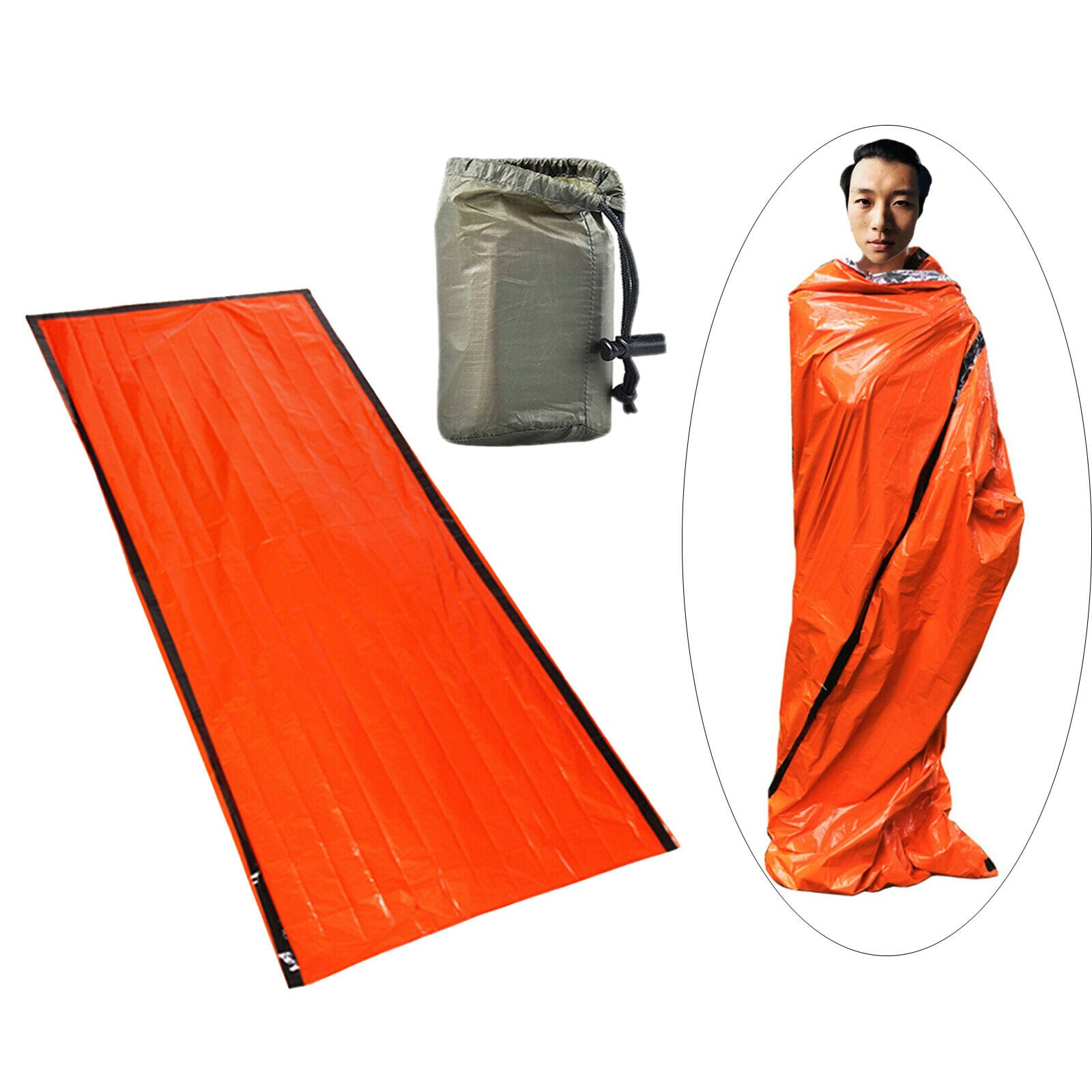 Emergency Sleeping Bag Lightweight Bivy Sack Thermal Survival Blanket for