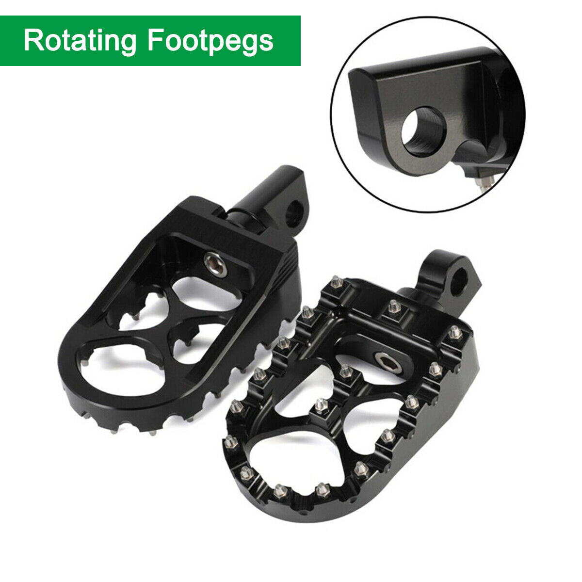 Rotating Black Rest Footpegs Foot Pegs For Dyna Sportster Iron 883 Fatboy Bobber
