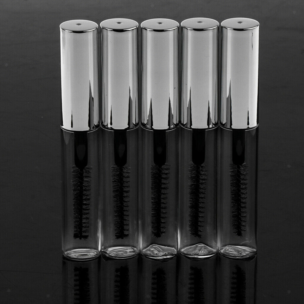 5 Bottles of Mascara Container, Tube, Bottle with Eyelash Stick, Refillable