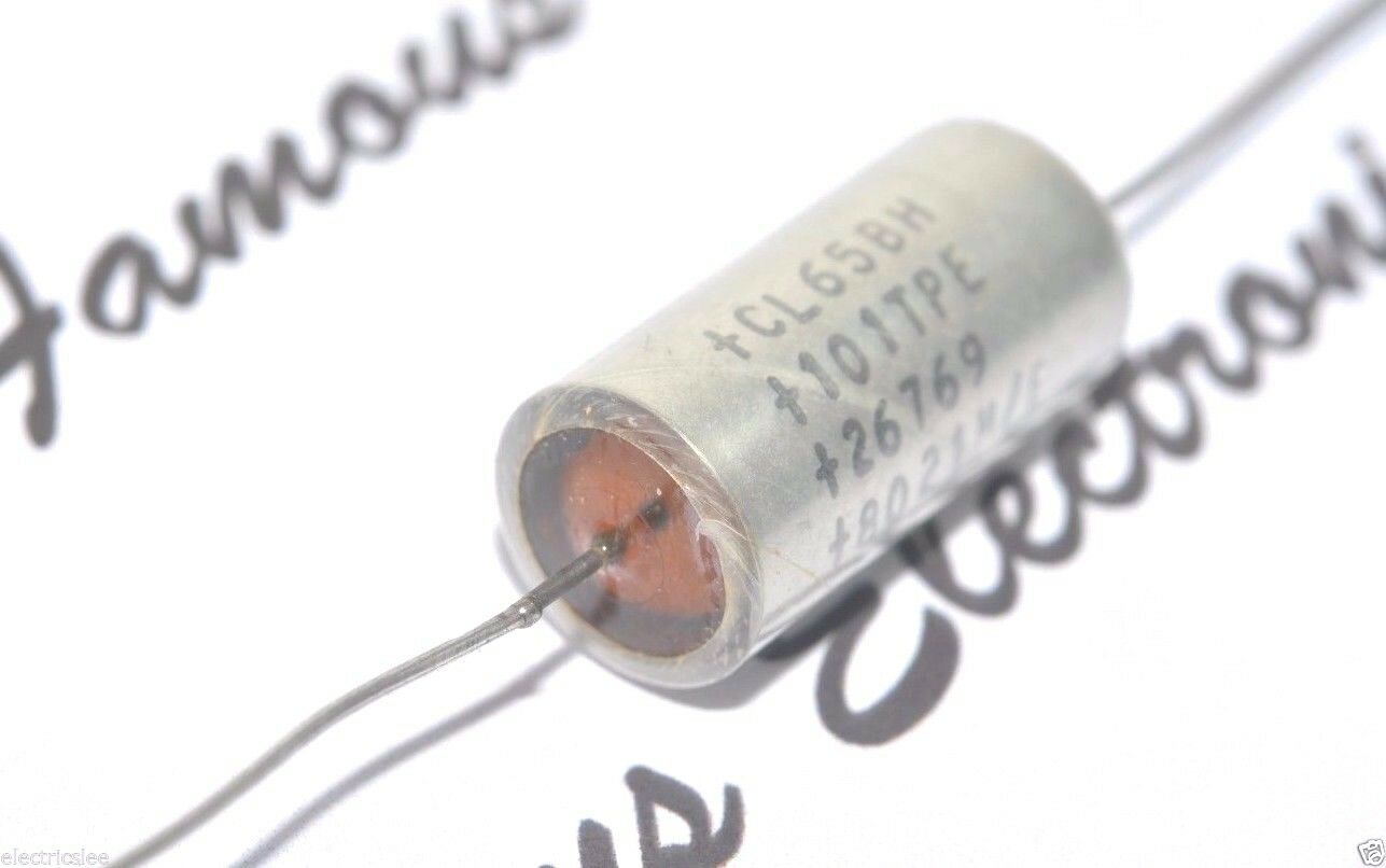 1pcs-Cornell Dubilier (CDE) 100uF 30V 101TPE CL65BH Axial Tantalum Capacitor