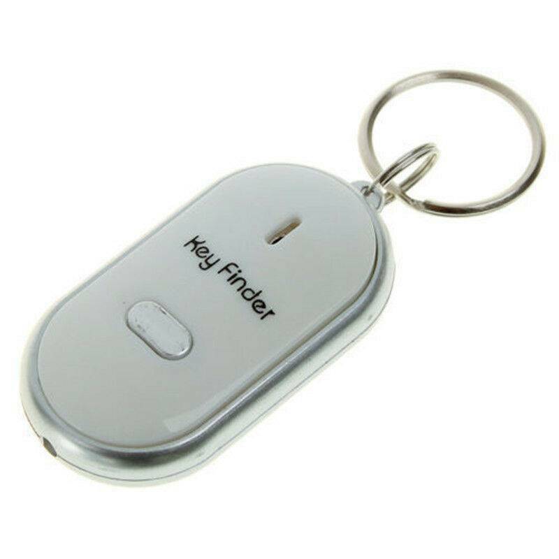 LED Torch Anti-Lost Key Finder Whistle Beep Sound Control Find Locator Keychain~