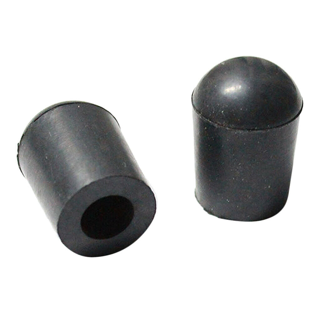 Set of 2 Black rubber tip Rubber protection end pin for double bass