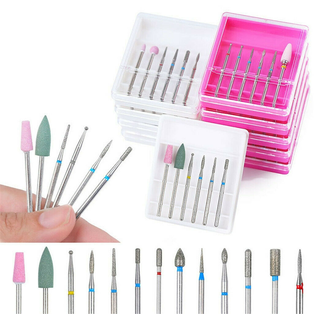 6pcs Carbide Electric Nail Art Filing Drill Bits Grinding Polishing Head 11