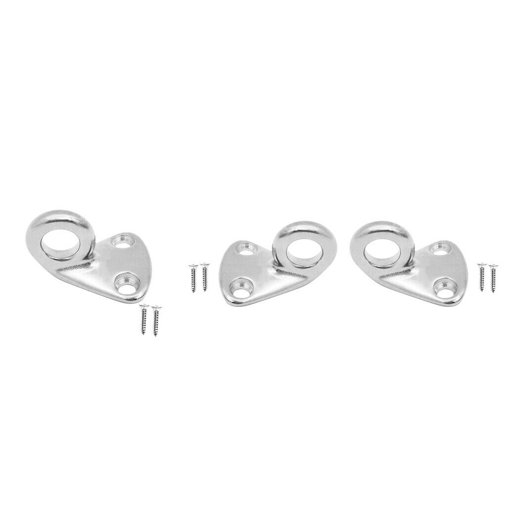 Set of 3 Rustproof New Stainless Steel Hook Marine Boat Yacht Assembly