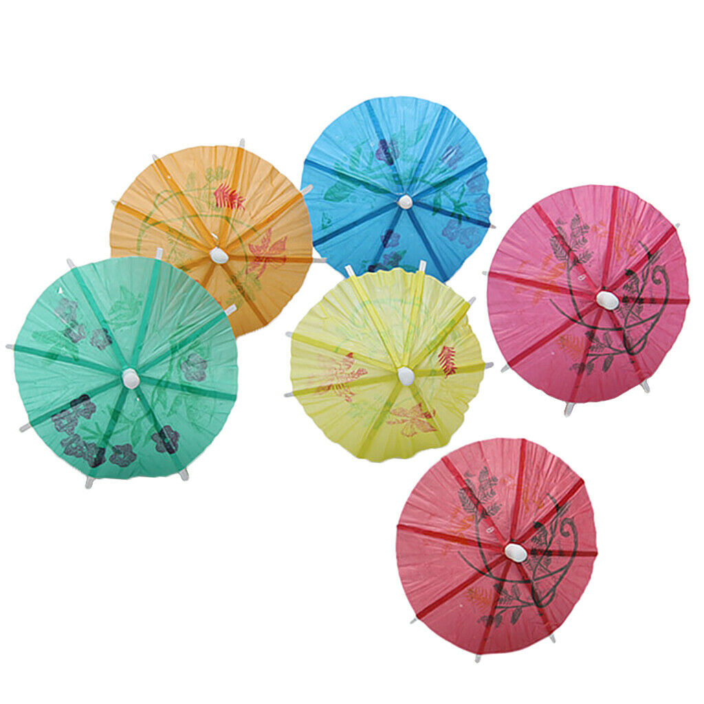 Drink Umbrellas Tropical Cocktail Picks - 144 Pack - Parasol Toothpicks for